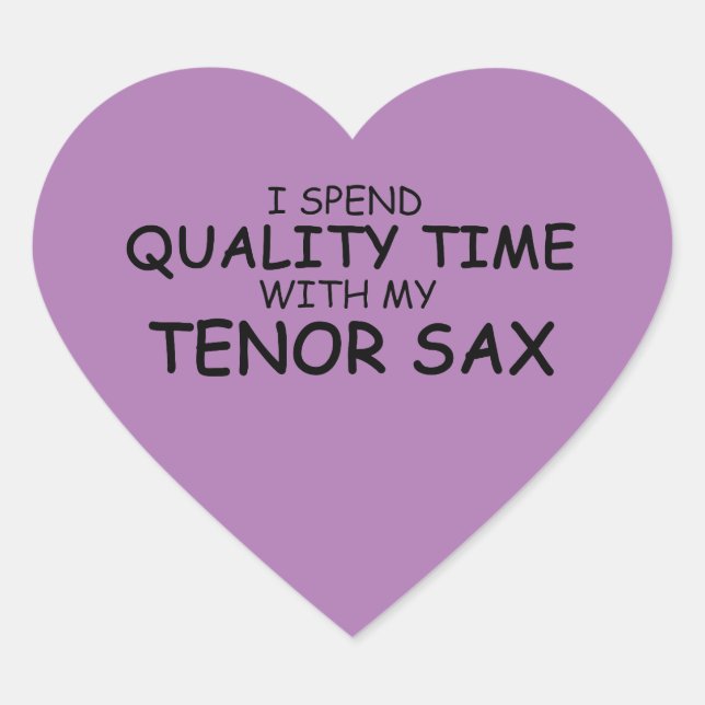 Qualitätszeit Tenx Sax Heart Sticker (Vorderseite)