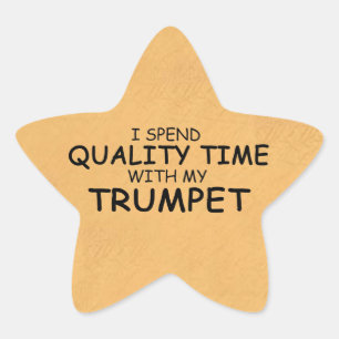 Qualitätszeit Trumpet Star Sticker