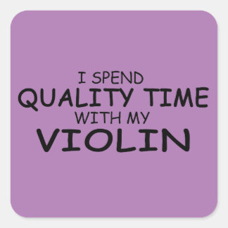 Qualitätszeitaufkleber für Violine Square Quadratischer Aufkleber
