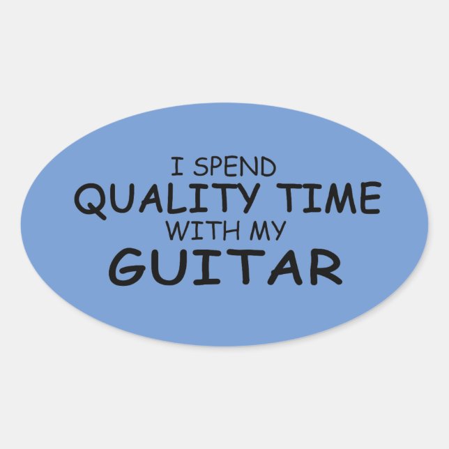 Qualitätszeitgitarre Oval Sticker (Vorderseite)