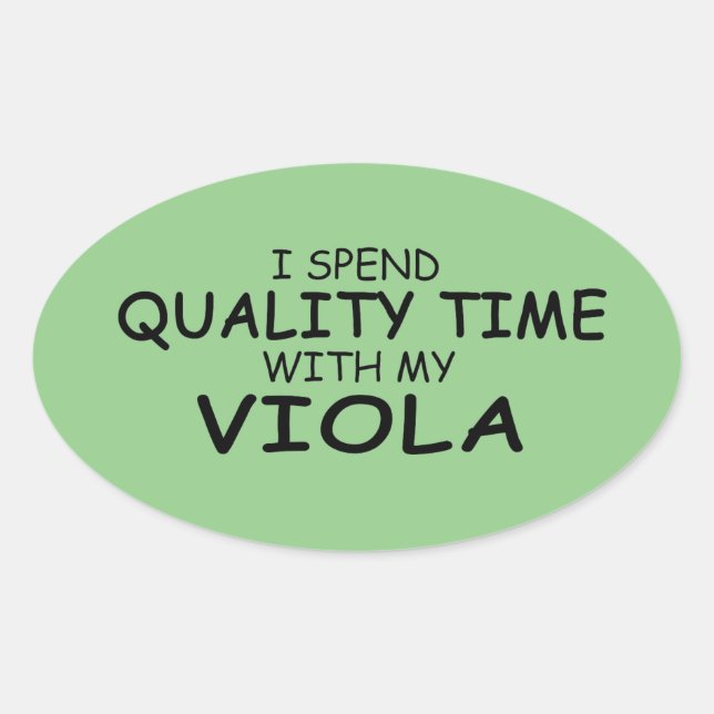 Qualitätszeitviola Oval Aufkleber (Vorderseite)