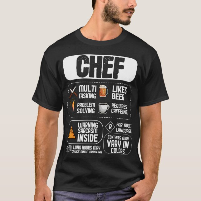 Qualities of a Chef bakery space cooks  T-Shirt (Vorderseite)