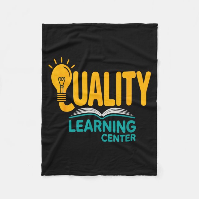 Quality Learning Center Funny School Quote  Fleecedecke (Vorderseite)