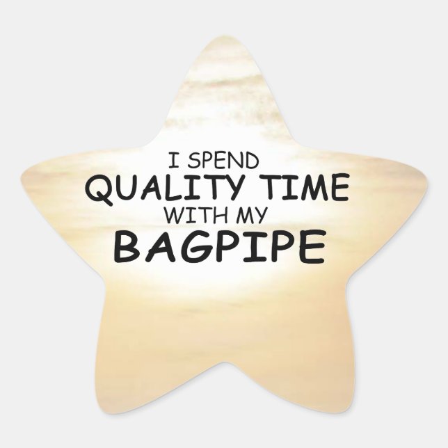 Quality Time Bagpipe Star Sticker (Vorderseite)