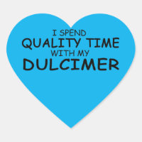 Quality Time Dulcimer Heart Sticker