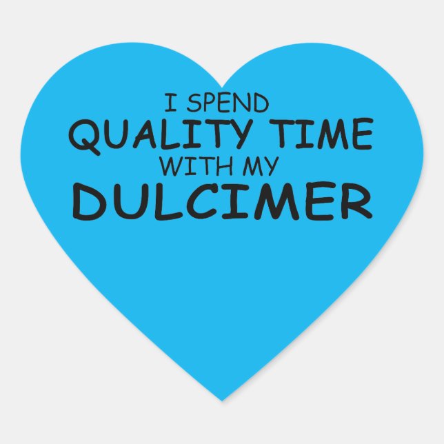 Quality Time Dulcimer Heart Sticker (Vorderseite)