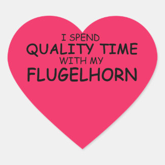Quality Time Flugelhorn Heart Sticker
