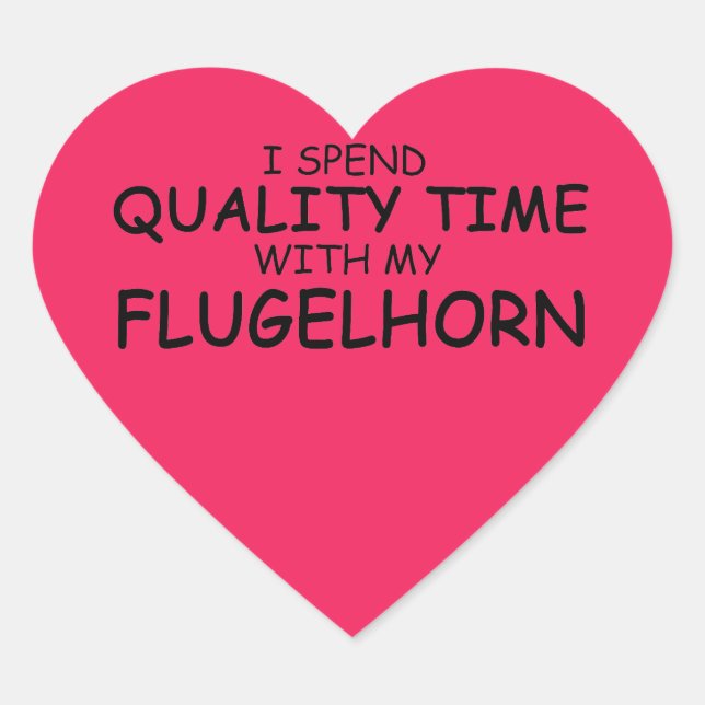 Quality Time Flugelhorn Heart Sticker (Vorderseite)