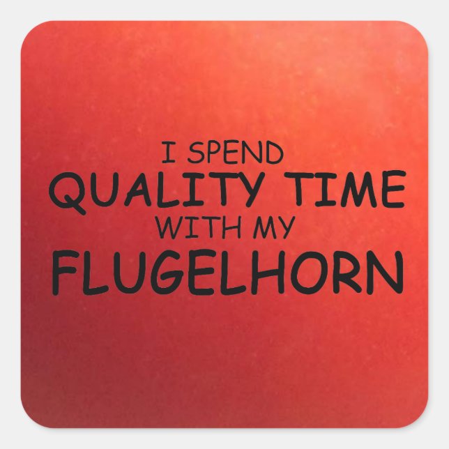 Quality Time Flugelhorn Square Sticker (Vorderseite)