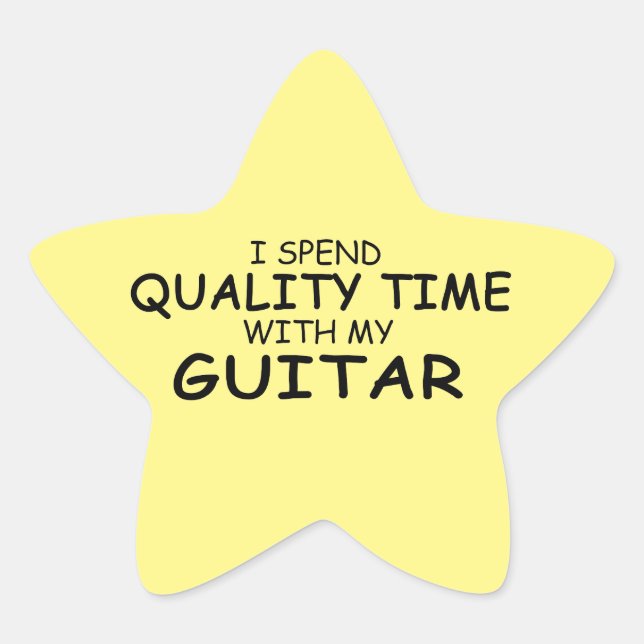 Quality Time Gitarre Star Sticker (Vorderseite)