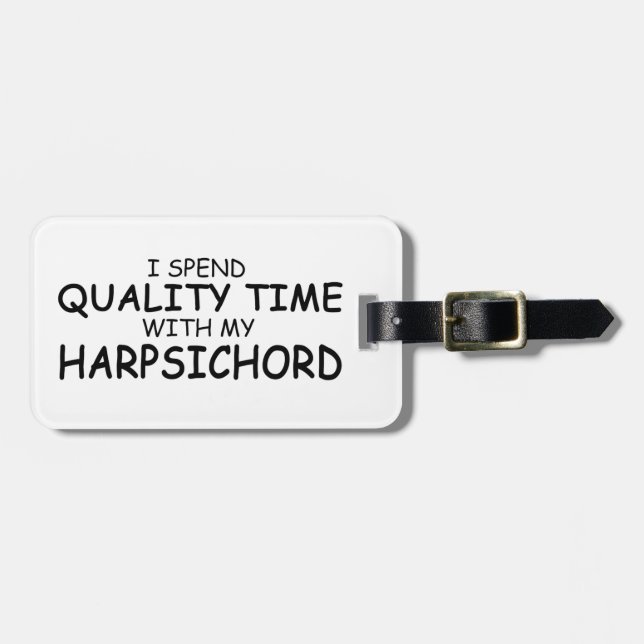 Quality Time Harpsichord Gepäckanhänger (Vorderseite horizontal)