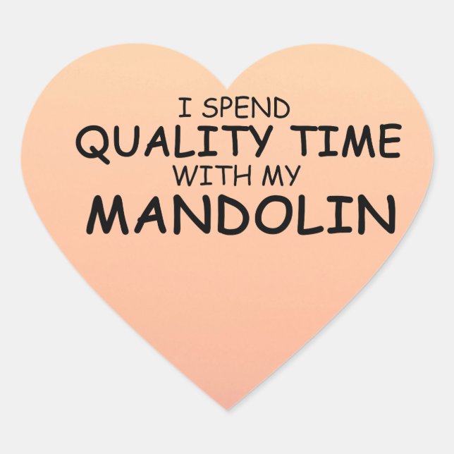Quality Time Mandolin Heart Sticker (Vorderseite)