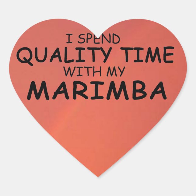 Quality Time Marimba Heart Sticker (Vorderseite)