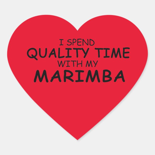 Quality Time Marimba Heart Sticker (Vorderseite)
