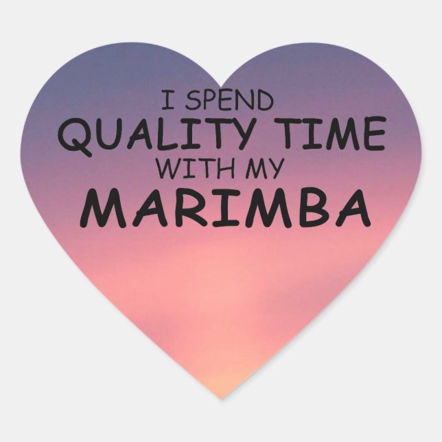 Quality Time Marimba Heart Sticker (Vorderseite)