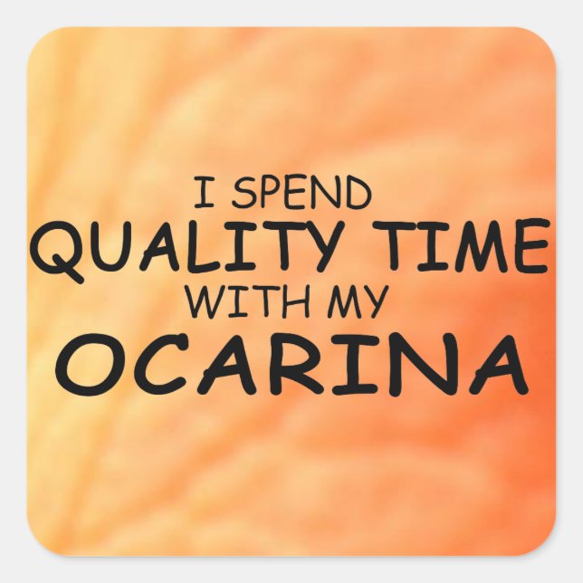 Quality Time Ocarina Square Sticker (Vorderseite)