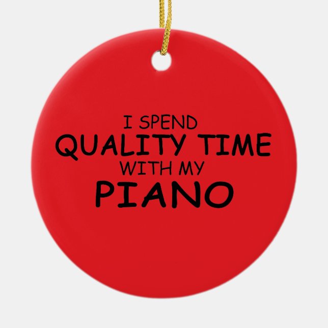 Quality Time Piano Keramik Ornament (Vorne)