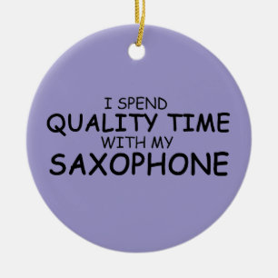 Quality Time Saxophon Keramik Ornament