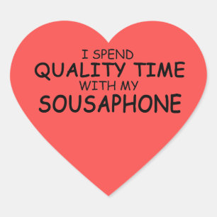 Quality Time Sousaphon Heart Sticker