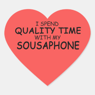 Quality Time Sousaphon Heart Sticker