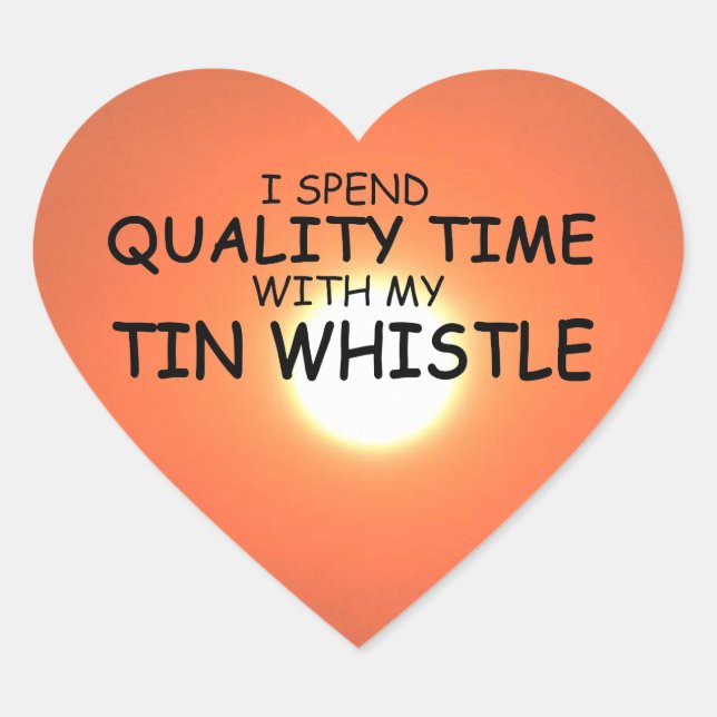Quality Time Tin Whistle Heart Aufkleber (Vorderseite)
