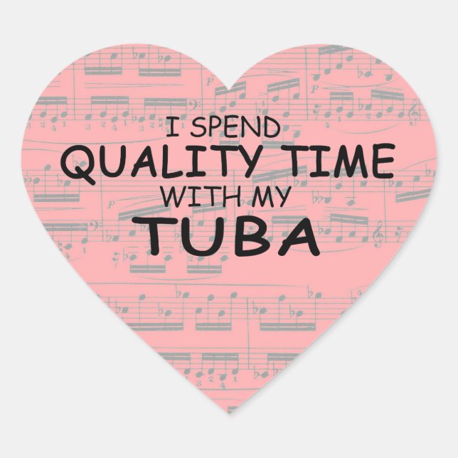 Quality Time Tuba Heart Sticker (Vorderseite)