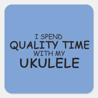 Quality Time Ukulele Square Sticker