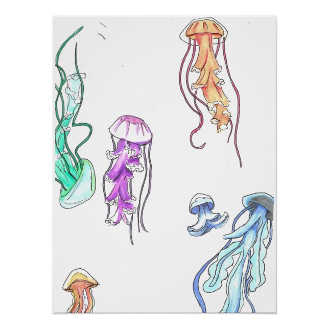 Qualle Art Print Poster (Vorderseite)