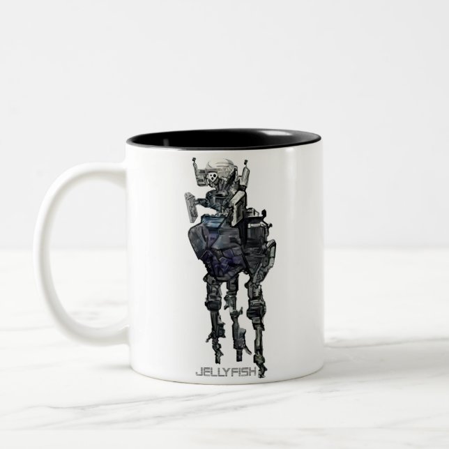 Qualle oder KronierUFO oder UAP Zweifarbige Tasse (Links)