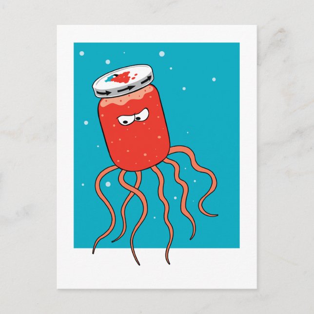 Qualle Pun Postkarte (Vorderseite)