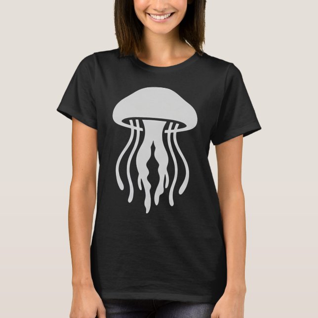 Qualle - weiß T-Shirt (Vorderseite)