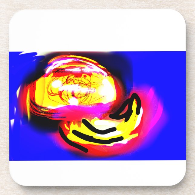 Qualle Welle  Getränkeuntersetzer (Vorderseite)