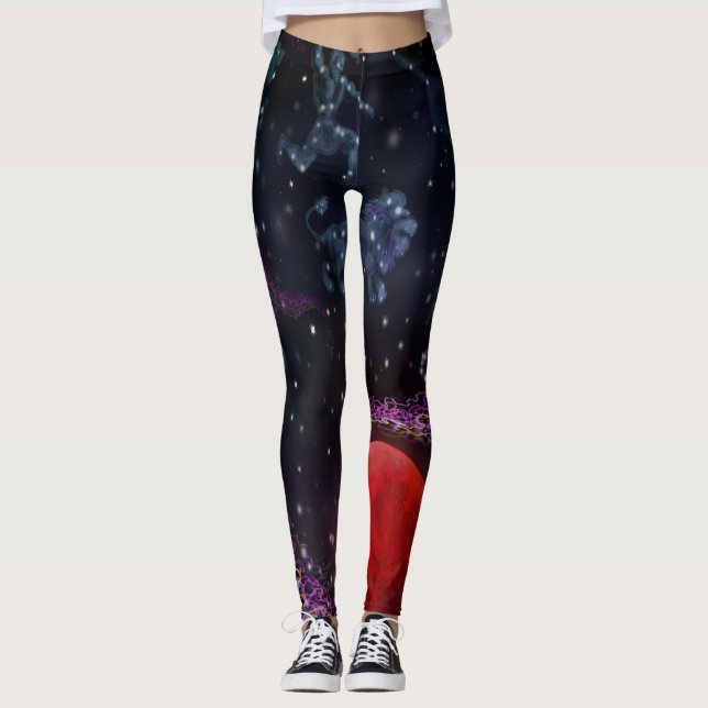 Quallen-Außerirdischen Leggings (Vorderseite)