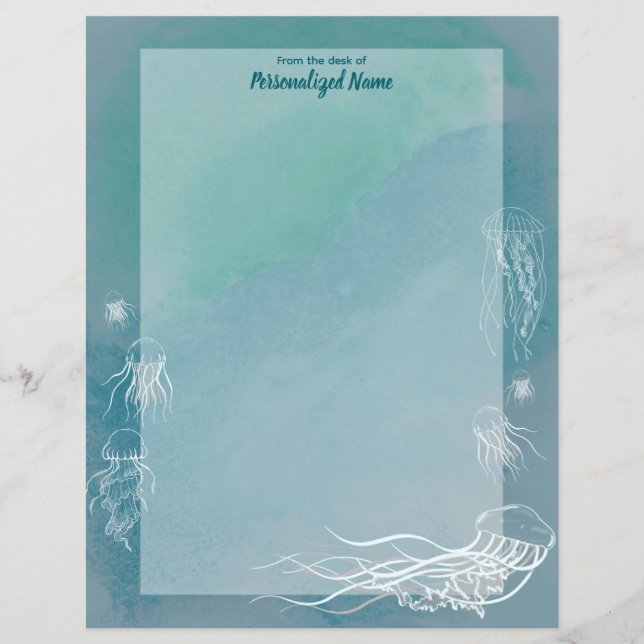 Quallen-Blätter, ungesäumt (Vorderseite)