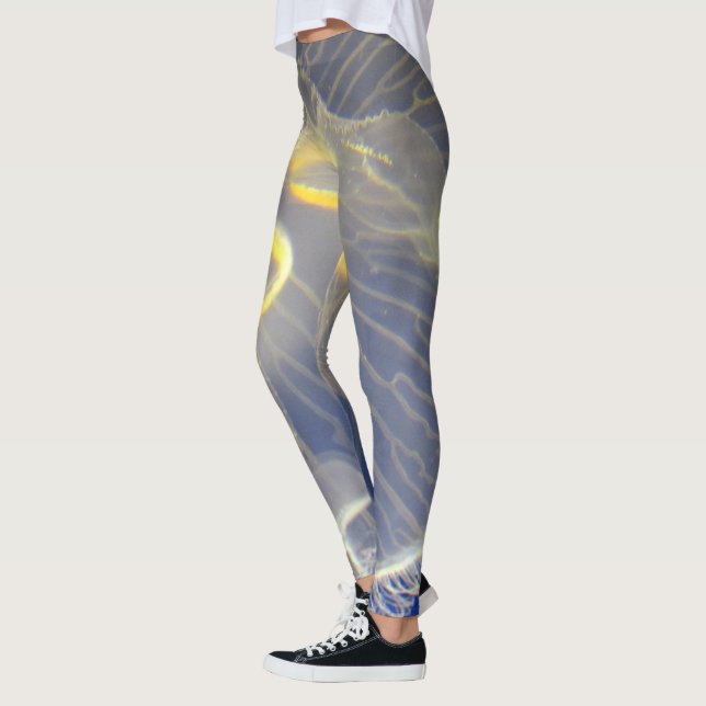 Quallen Blau und Gelb Leggings (Links)