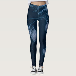 Quallen Blau und Weiße Leggins