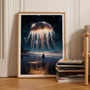 Quallen-Druck Quallen-Plakat Cottagecore-Druck Poster
