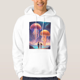 Quallen Elegance: Moderner, meerInspiriert T - Shi Hoodie