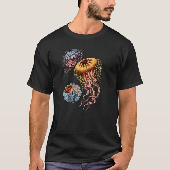 Quallen farbenfrohe Medusse Ozeane Biologische T-Shirt (Vorderseite)
