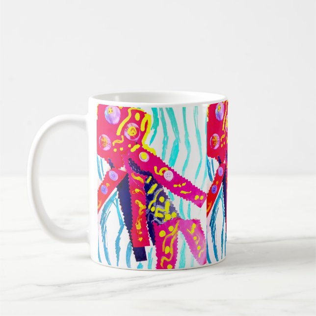 Quallen farbenfroher Sommer  Kaffeetasse (Links)
