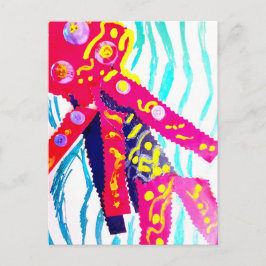 Quallen farbenfroher Sommer  Postkarte