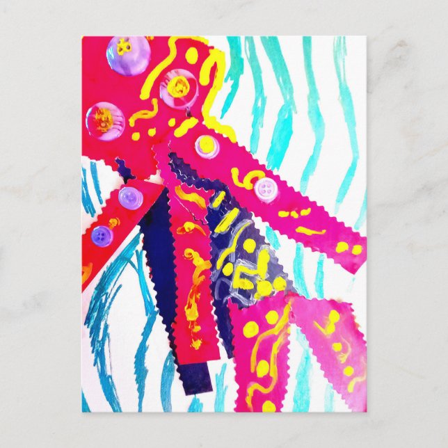 Quallen farbenfroher Sommer  Postkarte (Vorderseite)