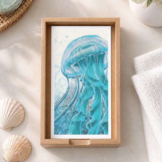 Quallen | Fesselnd Grace Paper Handtuch Serviette (Von Creator hochgeladen)