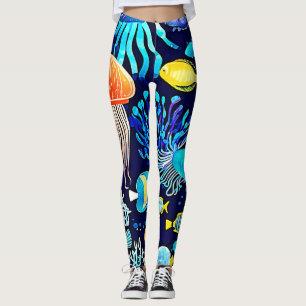Quallen & Fische: Tiefseelenfreude Leggings