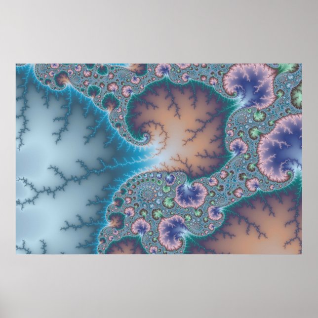 Quallen - Fraktal Poster (Vorne)