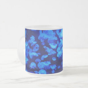Quallen in Deep Blue Sea Mattglastasse