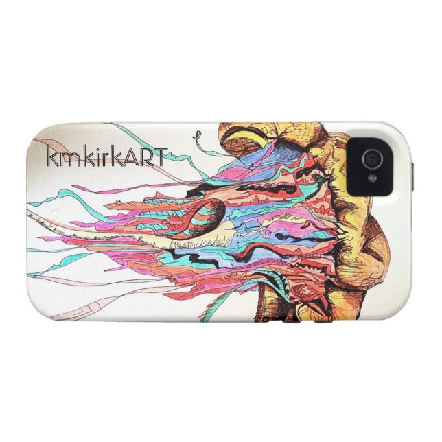 "Quallen Iphone 4/4s Fall" kmkirkART Case-Mate iPhone Hülle (Rückseite Horizontal)