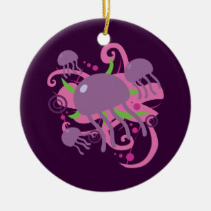 Quallen Keramik Ornament