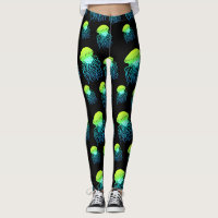 Quallen-Leggings - Jellies Neon Green Jelly Fish