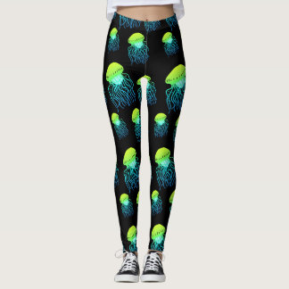 Quallen-Leggings - Jellies Neon Green Jelly Fish Leggings